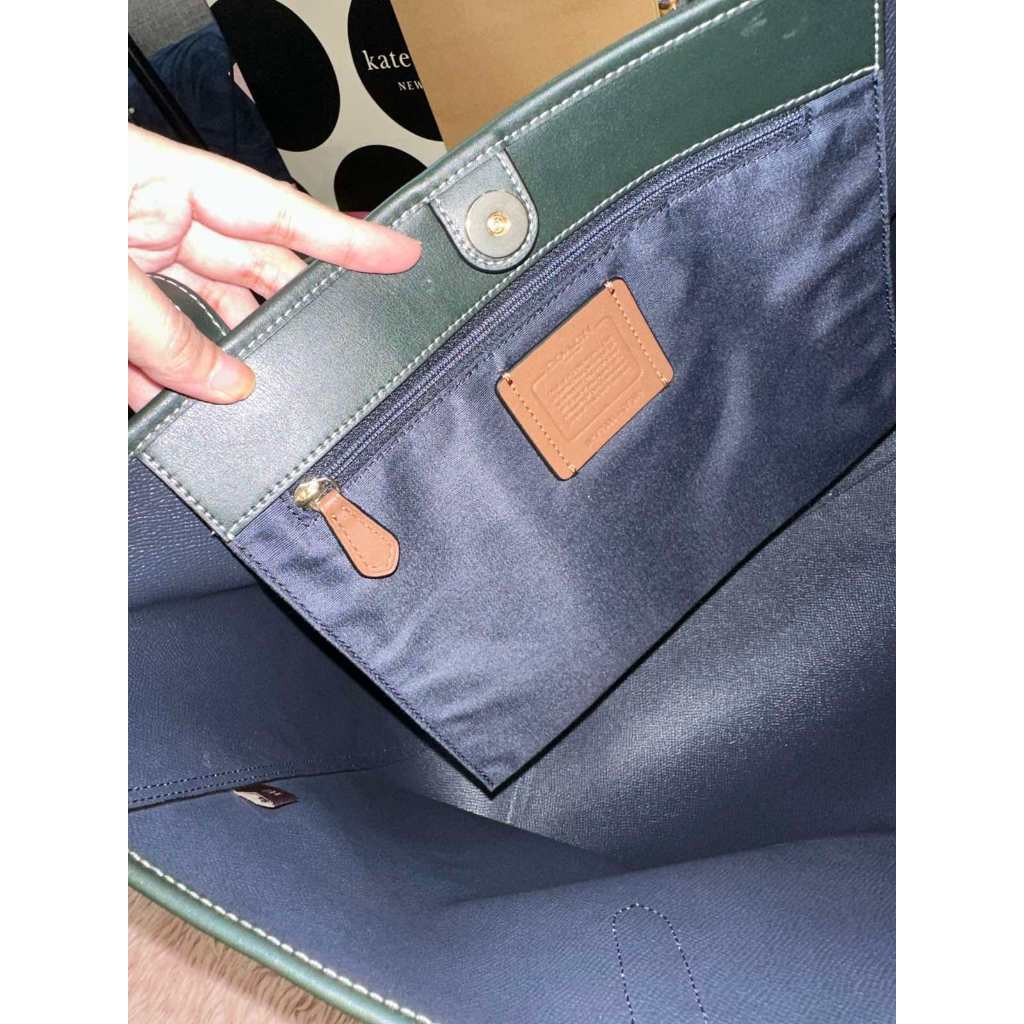 ORIG & IMPORTED CCH City Tote Large Green Bag With Monogram Print