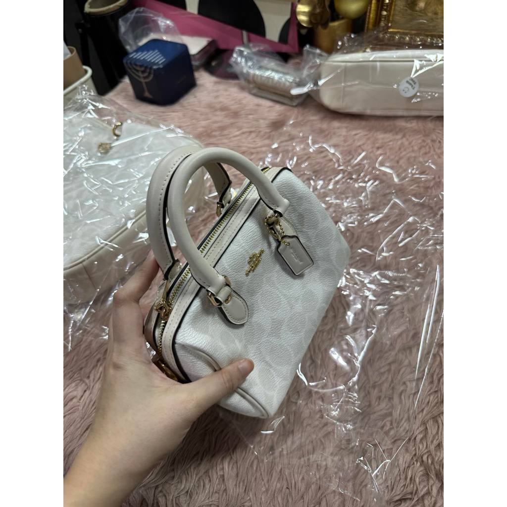 ORIG & IMPORTED CCH Mini Rowan Crossbody Small White Bag In Signature Canvas