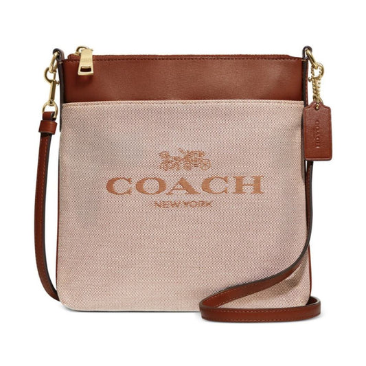 ORIG & IMPORTED CCH Kitt Denim Jacquard Crossbody Beige Brown Bag