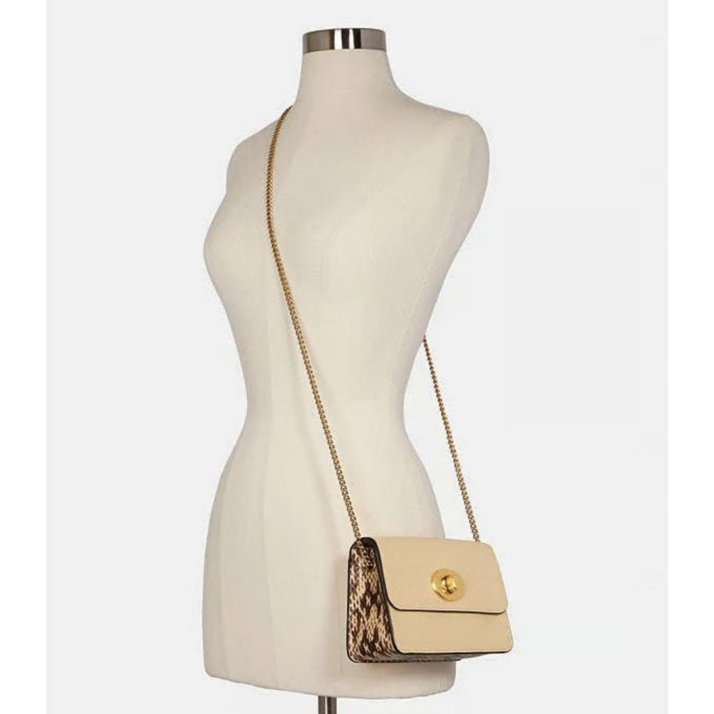 ORIG & IMPORTED CCH X Jennifer Lopez Bowery Crossbody Small Beige Bag Chain Strap