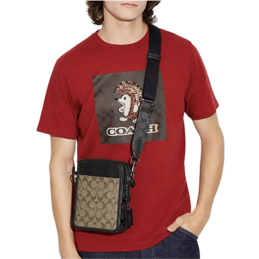 ORIG & IMPORTED CCH Sullivan Crossbody Men Bag In Signature Canvas Charcoal Khaki