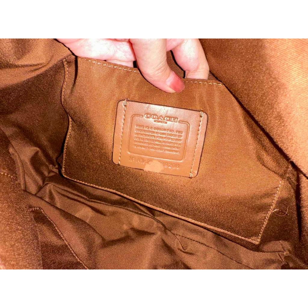 ORIG & IMPORTED CCH RARE Zip Top Tote Khaki Brown Medium Bag