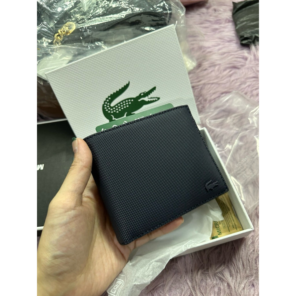 ORIG & IMPORTED LCT Men's Medium Men's Classic Billfold Coin Black Blue Wallet NH4421HC