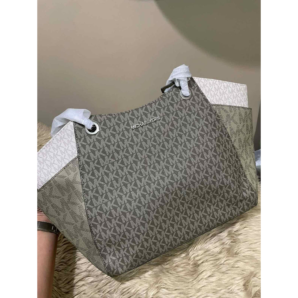 ORIG & IMPORTED MK Jet Set Large Logo Shoulder Tote Green Bag
