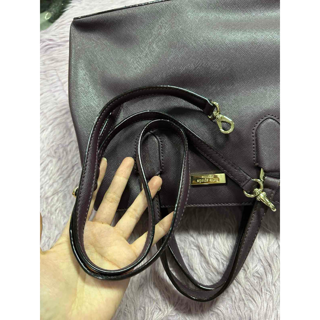 ORIG Preloved Kate Spade KS Evangelie Laurel Way Satchel Maroon Bag