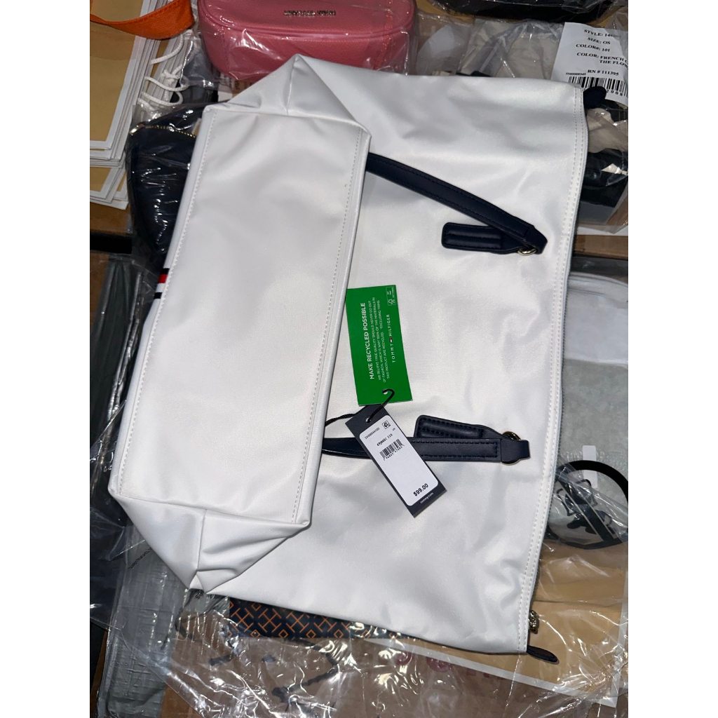 ORIG & IMPORTED Tommy Poppy Tote Corp White Bag
