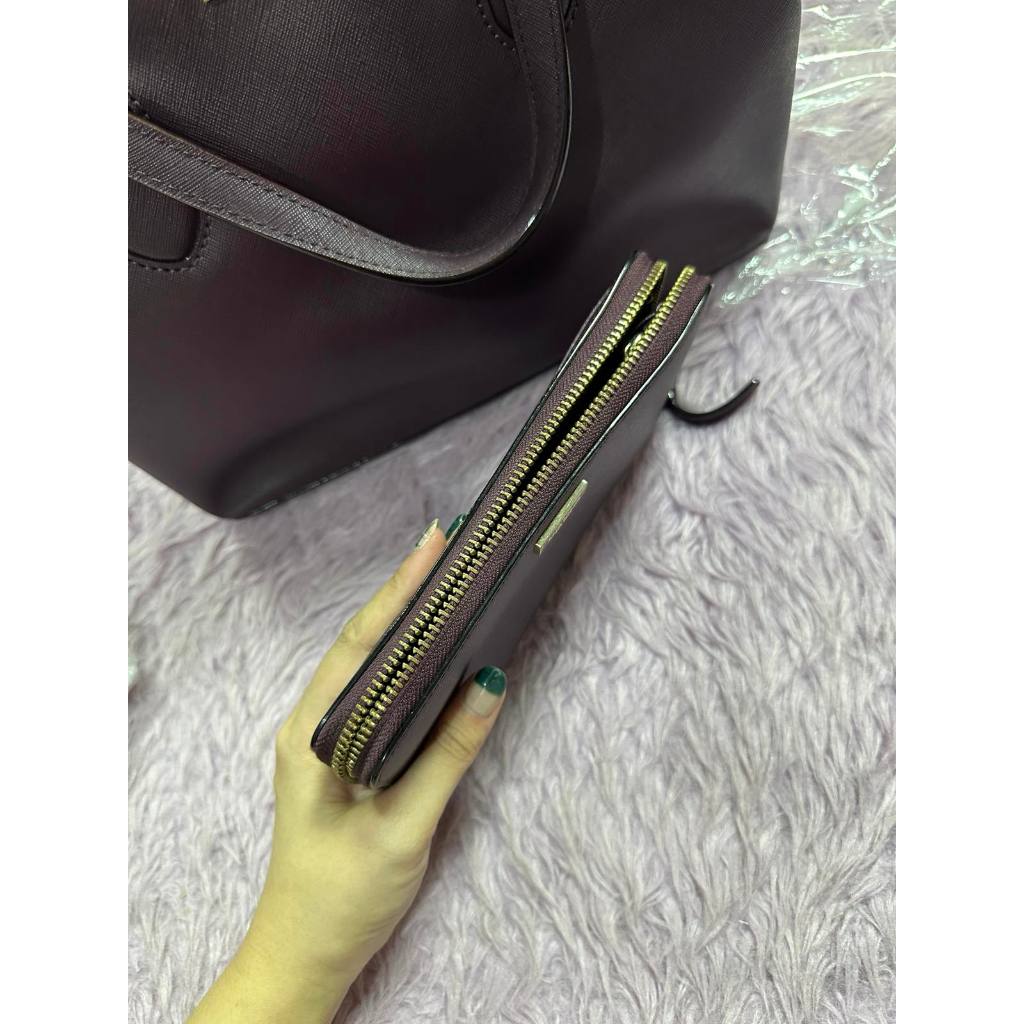 ORIG Preloved KS Laurel Way Long Maroon Wallet