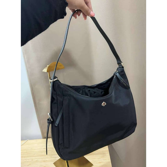AUTHENTIC/ORIGINAL Preloved KS Jae Medium Nylon Hobo Shoulder Bag Black