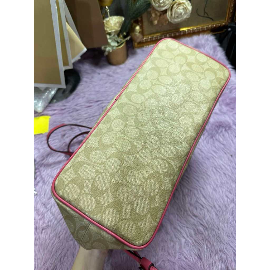 ORIG & IMPORTED CCH Drawstring Carryall Light Khaki/Pink Tote Bag