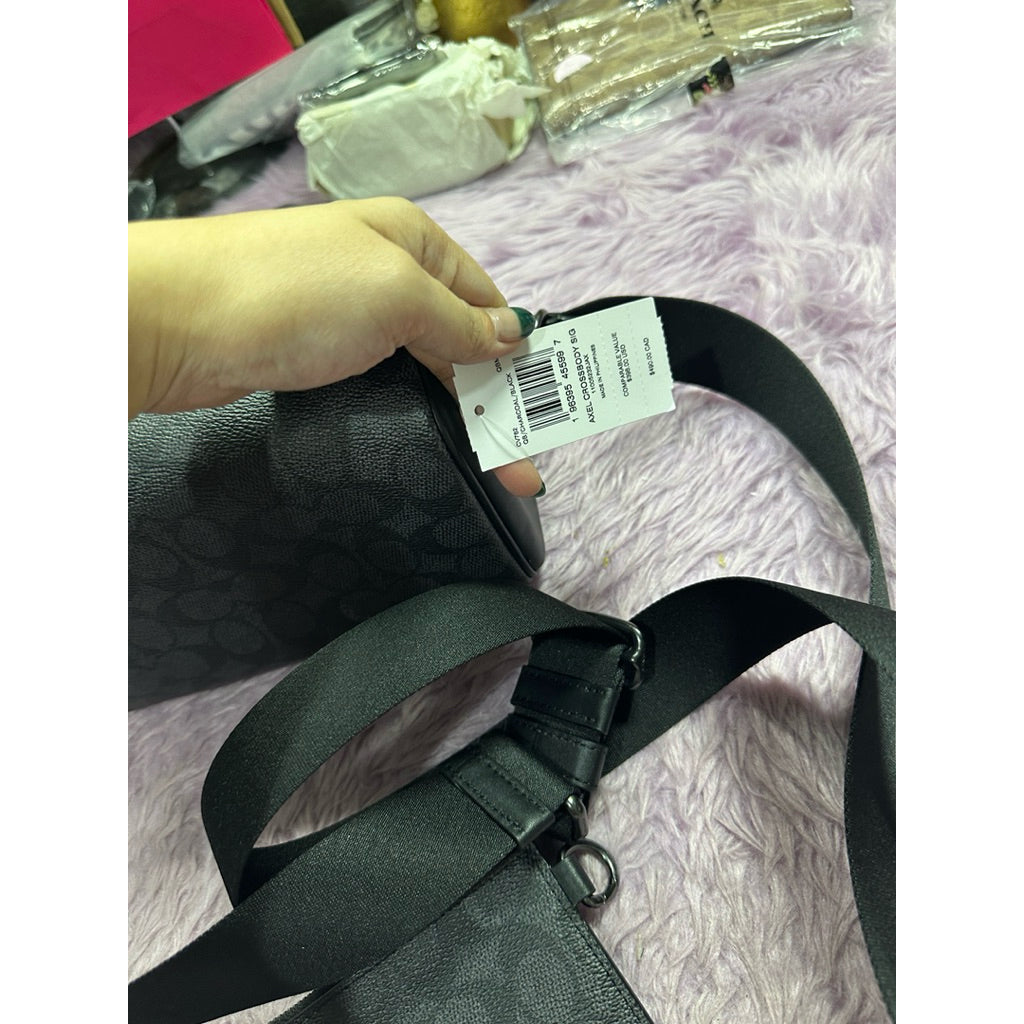 ORIG & IMPORTED CCH Axel Crossbody Men Black Bag In Signature Canvas