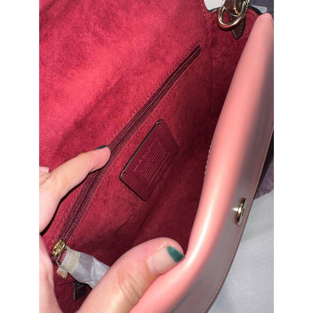 ORIG & IMPORTED CCH Retail RARE Celia Double Flap Crossbody bag Maroon / White