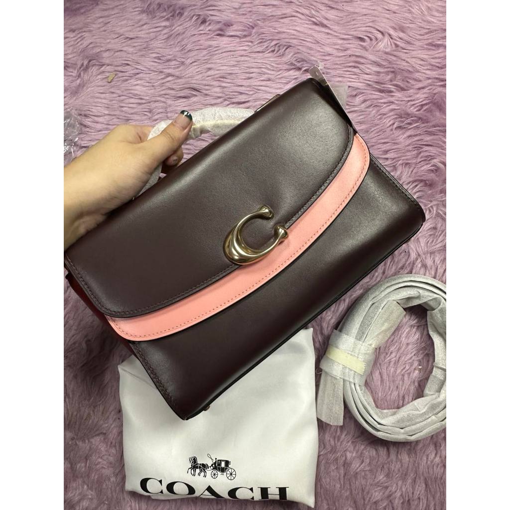 ORIG & IMPORTED CCH Retail RARE Celia Double Flap Crossbody bag Maroon / White