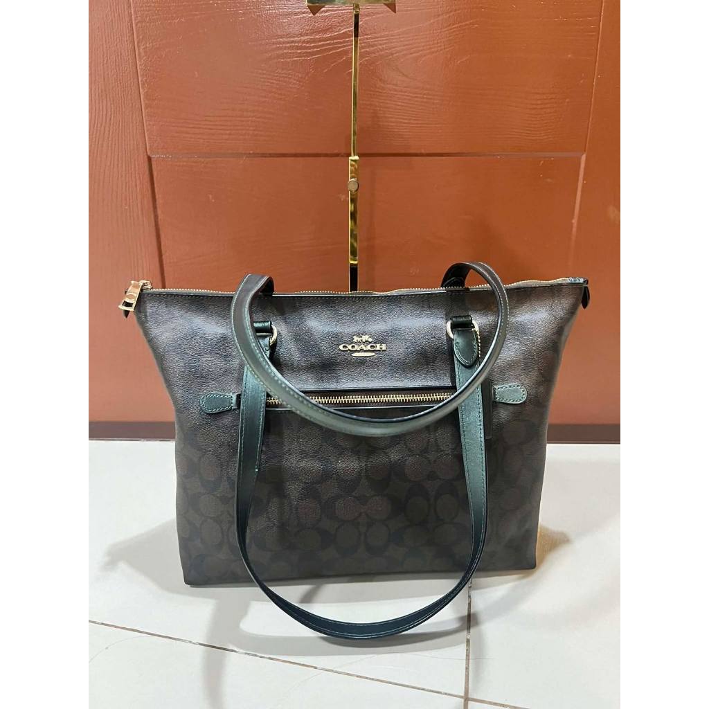 ORIG Preloved CCH Gallery Tote Large Brown/Green Bag