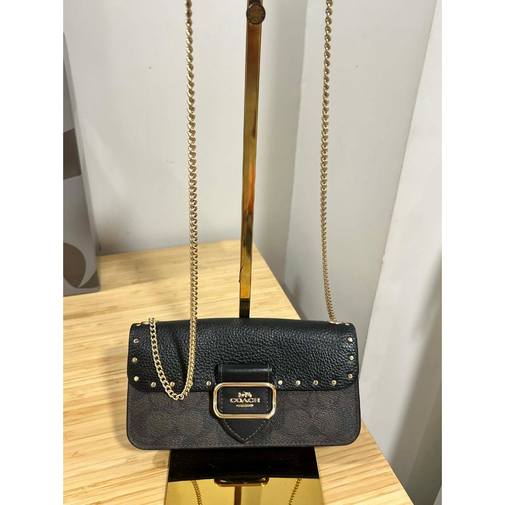 ORIG Preloved CCH Morgan Crossbody Chain Small Brown Bag