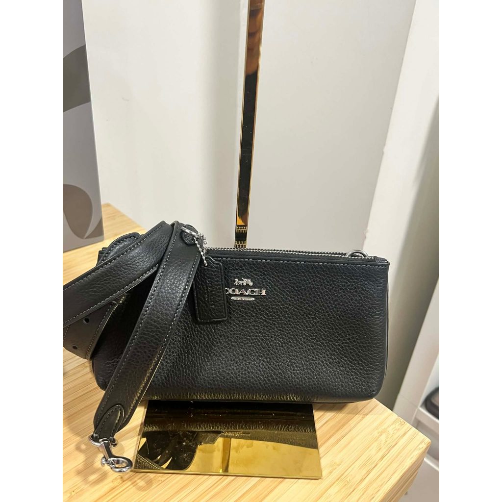 ORIG Preloved CCH Double Zip Crossbody Small Black Bag