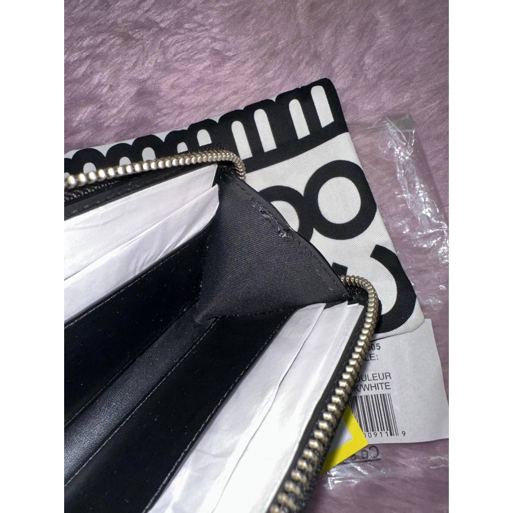 ORIG Preloved MJ The monogram leather zip around black coin card wallet