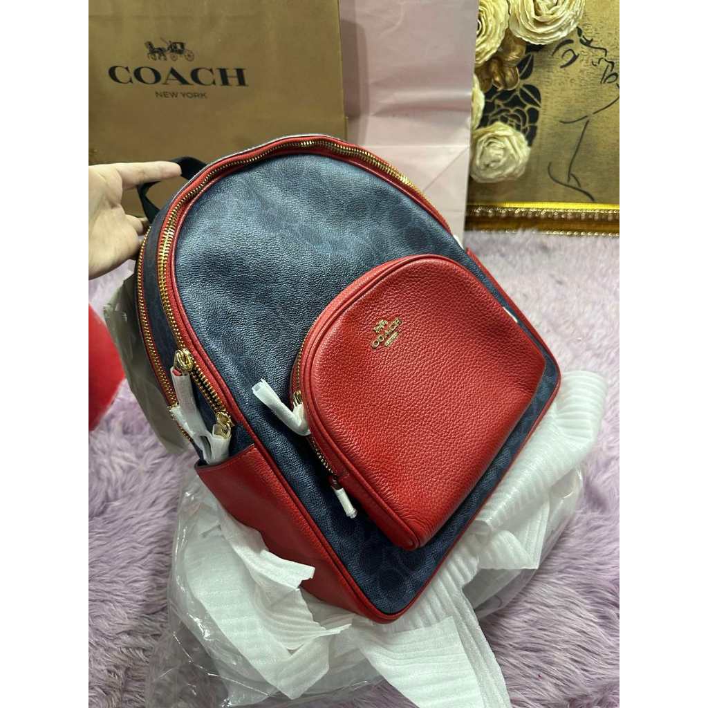 ORIG & IMPORTED CCH Medium Court Backpack In Signature Canvas Blue/Red