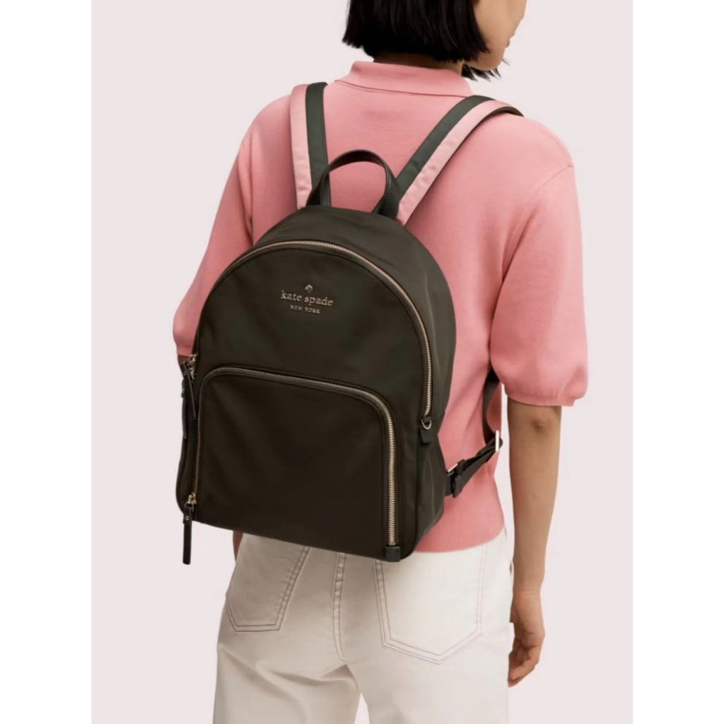 ORIG Preloved KS Green Medium Nylon Backpack Bag