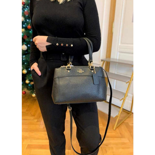 ORIG Preloved Coach Crossgrain Large Brooke Carryall Dark Blue Bag