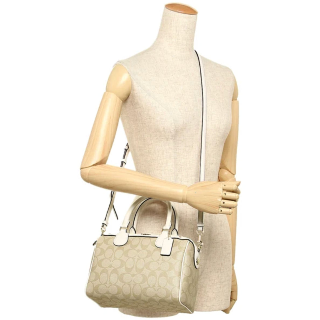 ORIG Preloved CCH Mini Bennett In Light Khaki/Blue Satchel Bag