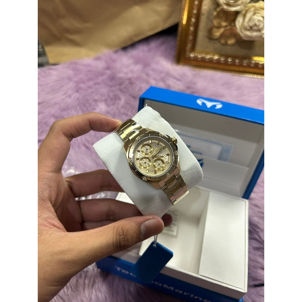 ORIG & IMPORTED Technomarine OCEANICO 36mm TM-325009 Gold Lady's Watch