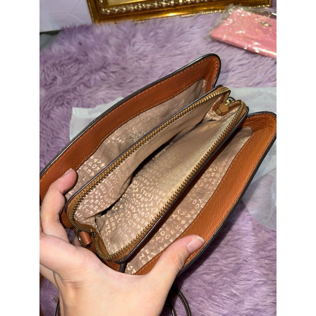 ORIG Preloved KS Mini Larchmont Avenue Evangelie Satchel Brown Bag