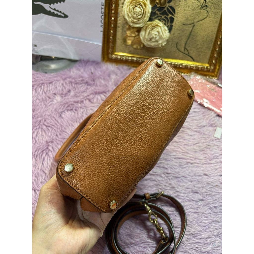 ORIG Preloved KS Mini Larchmont Avenue Evangelie Satchel Brown Bag