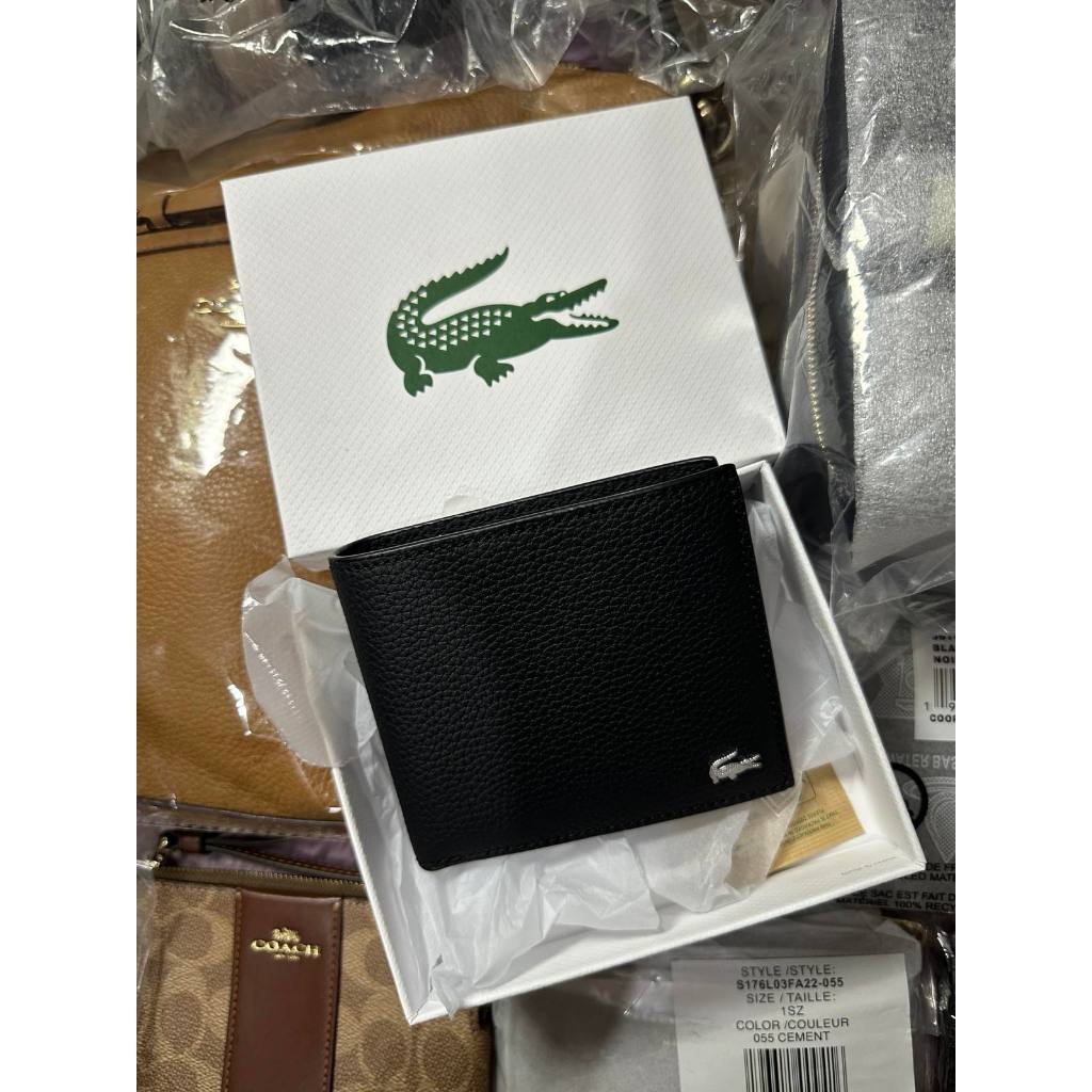 ORIG & IMPORTED LCT Medium Billfold Coin Black Men Wallet NH4774OR
