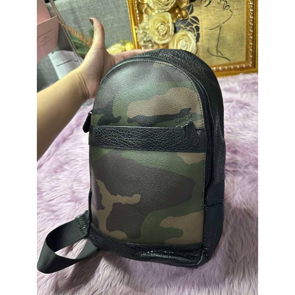 ORIG Preloved CCH Charles Pack with Camo Print Green Men Bag
