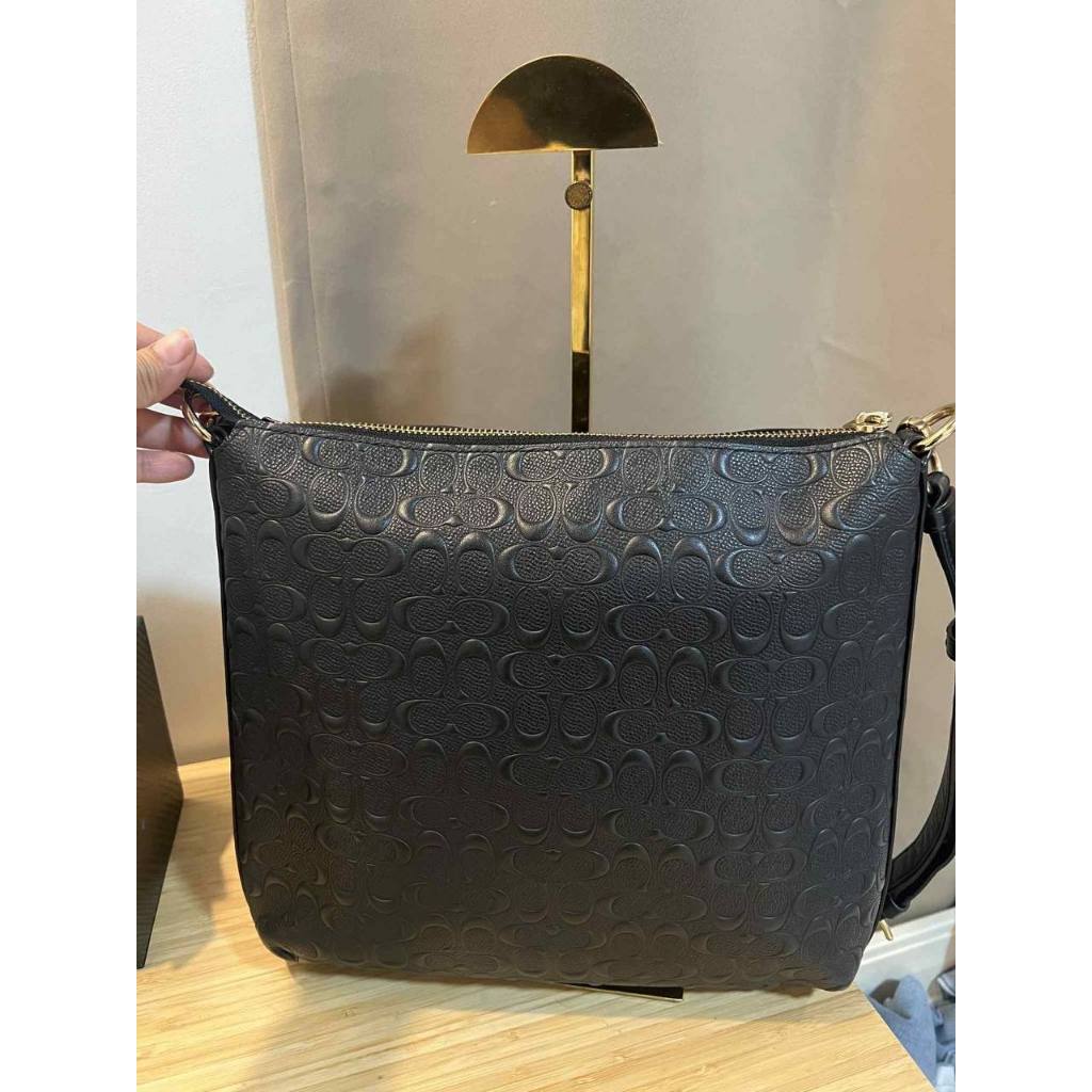 ORIG Preloved CCH Mae File Crossbody in Signature Leather Black Bag