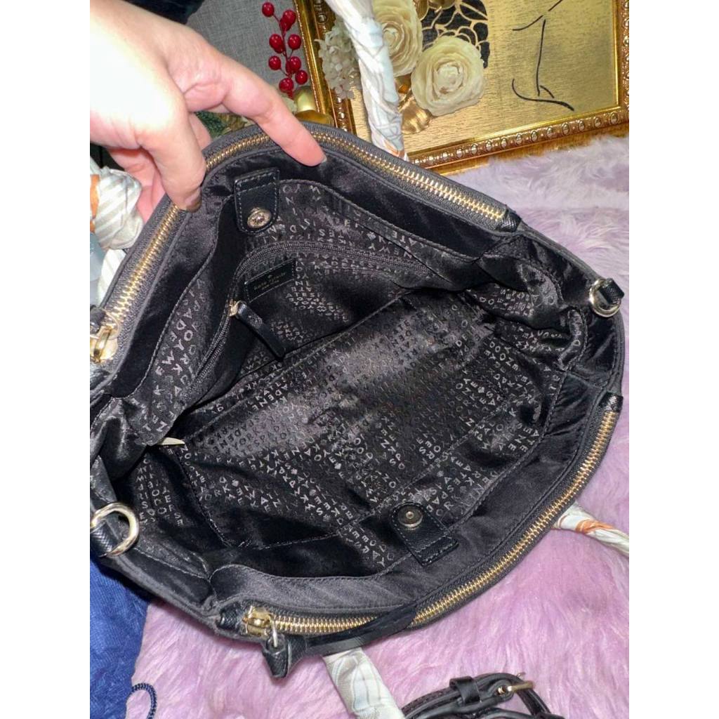 ORIG Preloved KS Wilson Road Alyse Tote Nylon Crossbody Black Bag