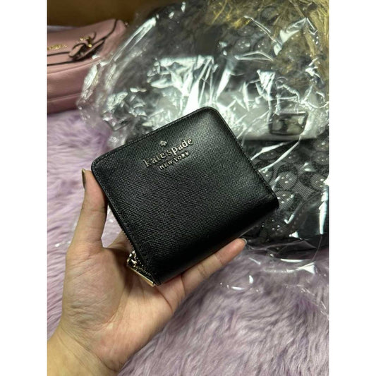 ORIG Preloved KS Staci Small Zip Around Black Wallet
