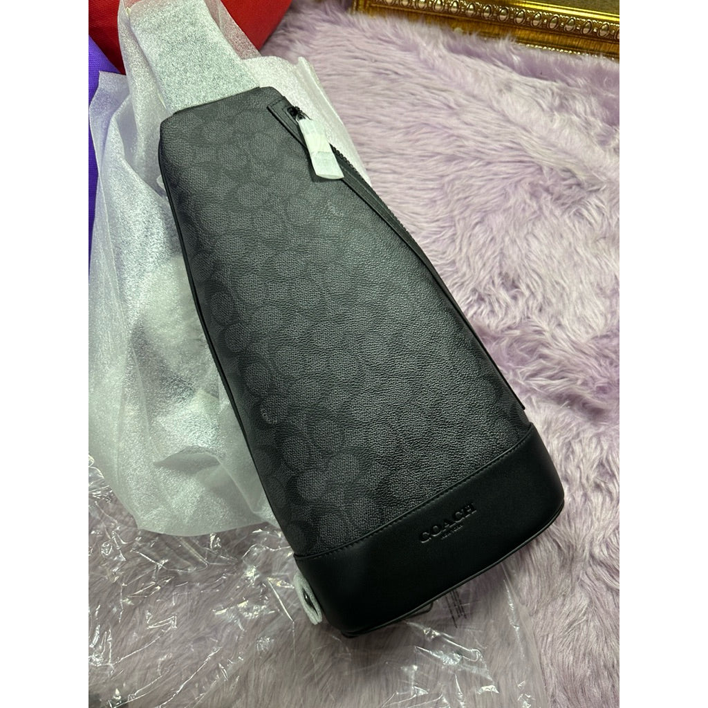 ORIG & IMPORTED CCH Dominic Sling Pack Men Black Body Bag In Signature Canvas