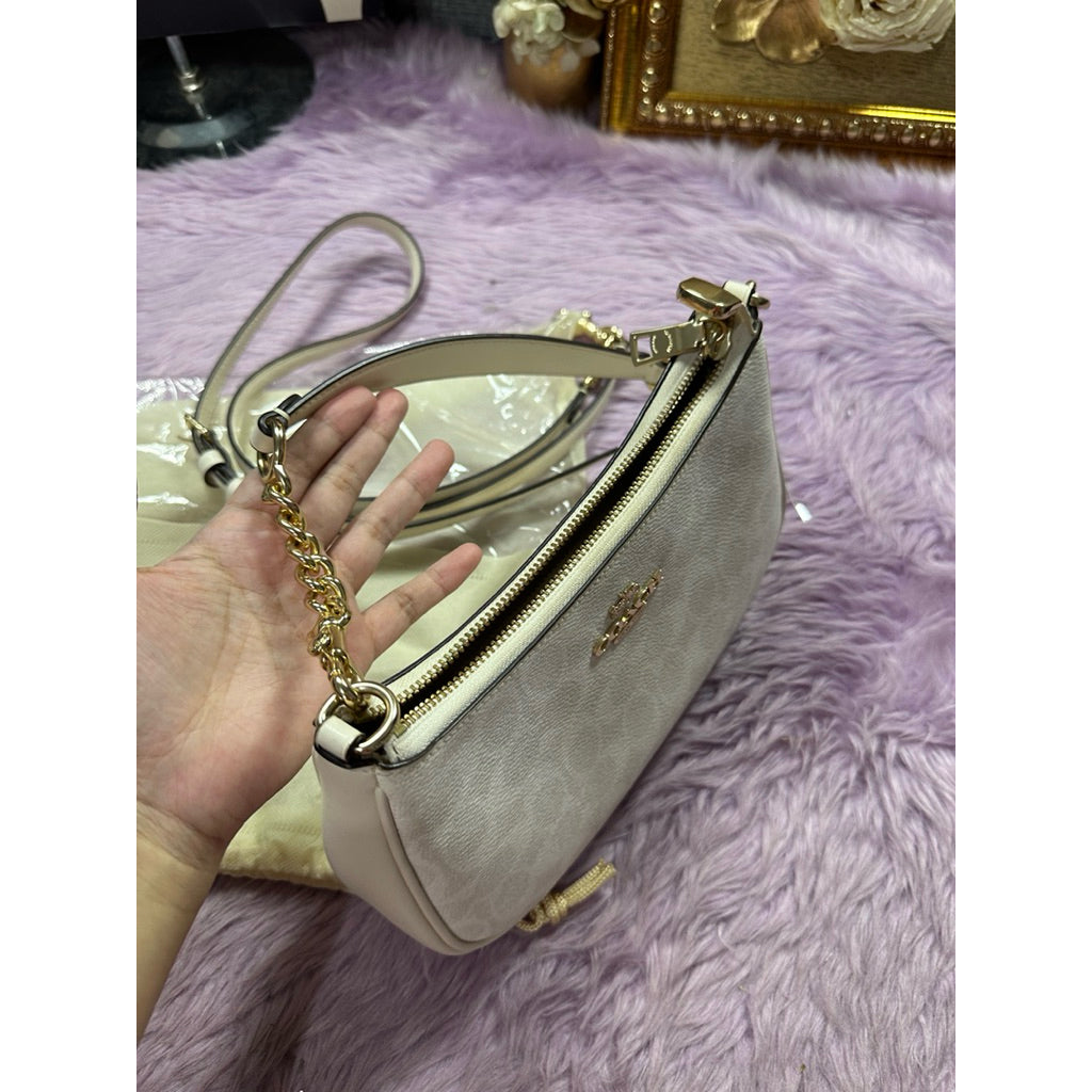 ORIG & IMPORTED CCH Teri Shoulder Bag In Signature Canvas Glacier White