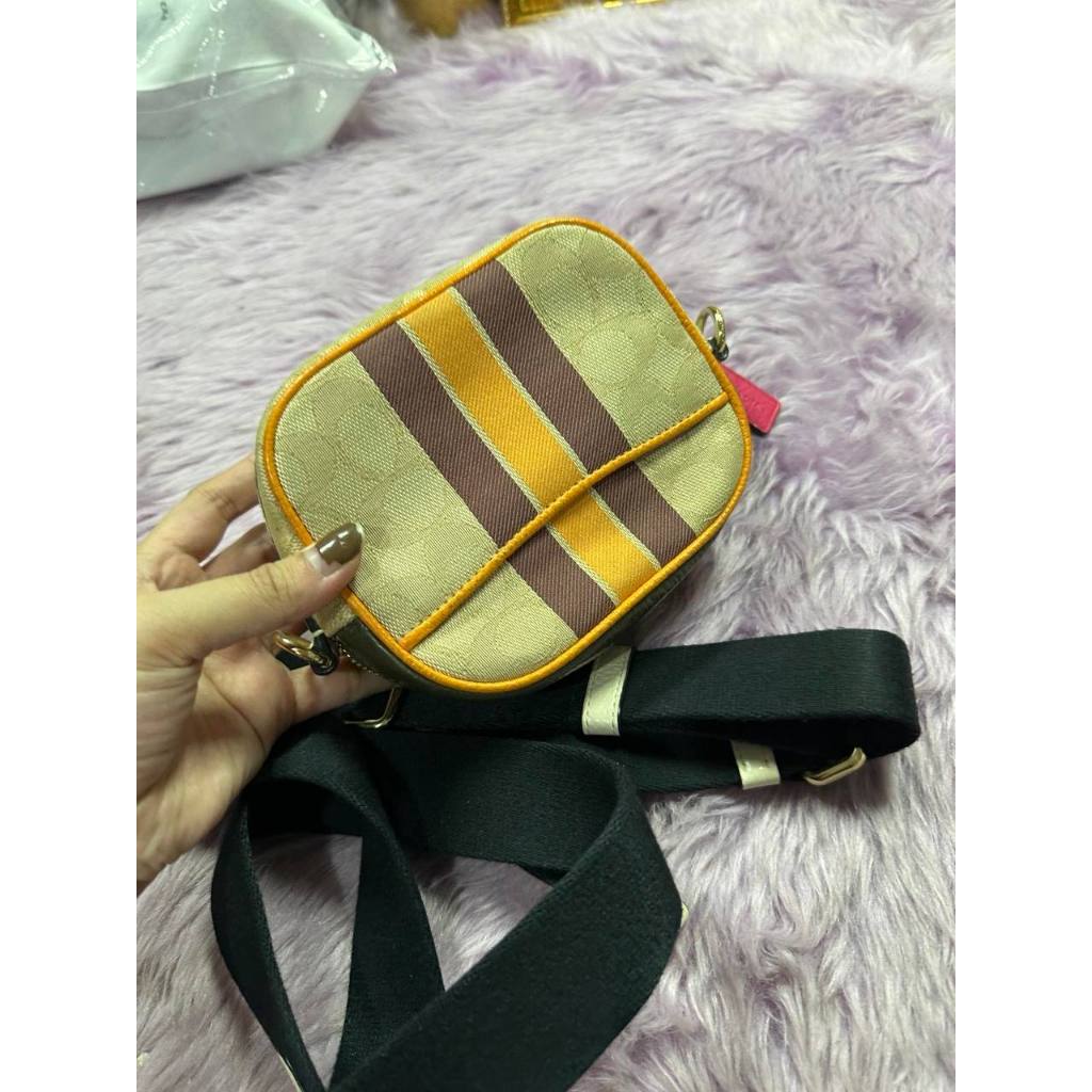 ORIG Preloved CCH Mini Micro Dempsey Camera Bag In Signature Jacquard