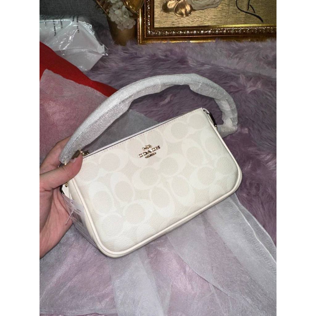 ORIG & IMPORTED CCH Nolita 19 In Signature Canvas Glacier White Small Kilikili Bag