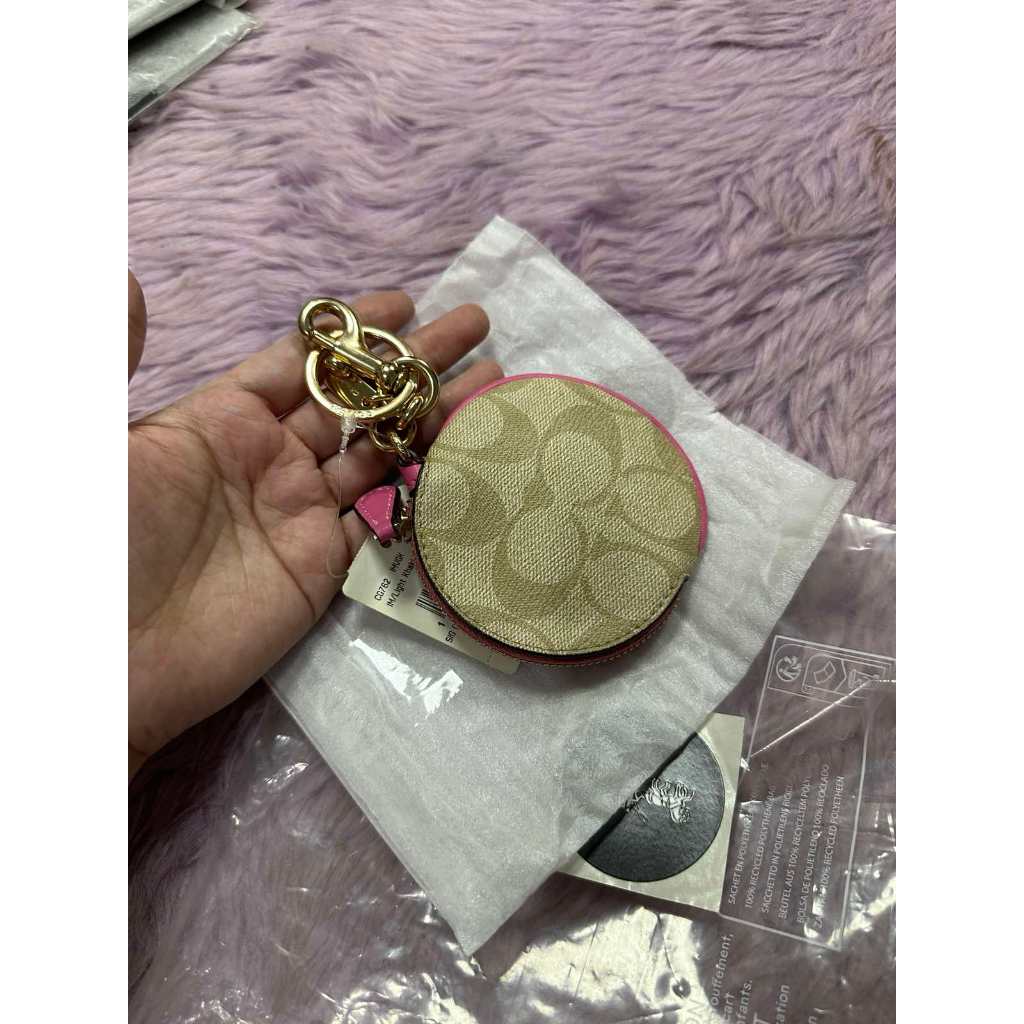 ORIG & IMPORTED CCH Circular Coin Pouch Small Wallet Bag Charm Pink