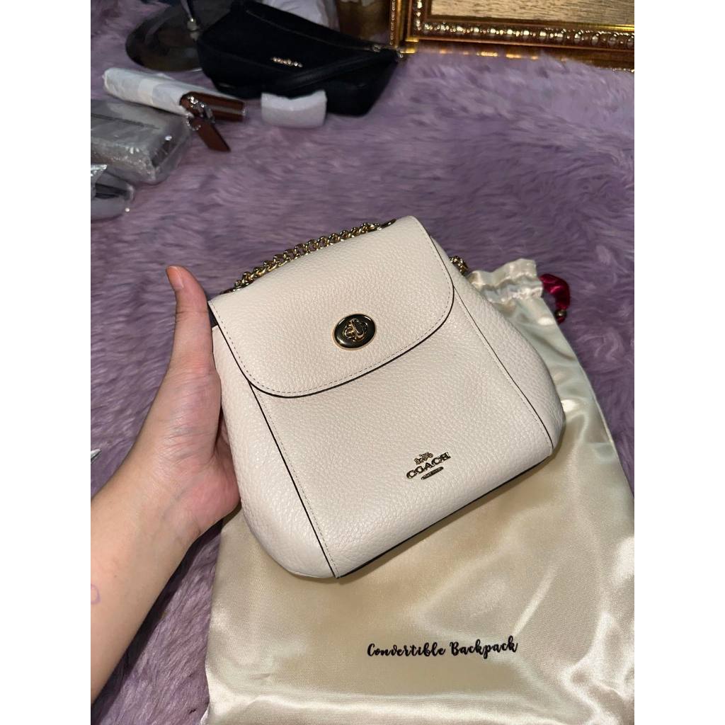 ORIG Preloved RARE CCH Convertible Backpack Small White Bag