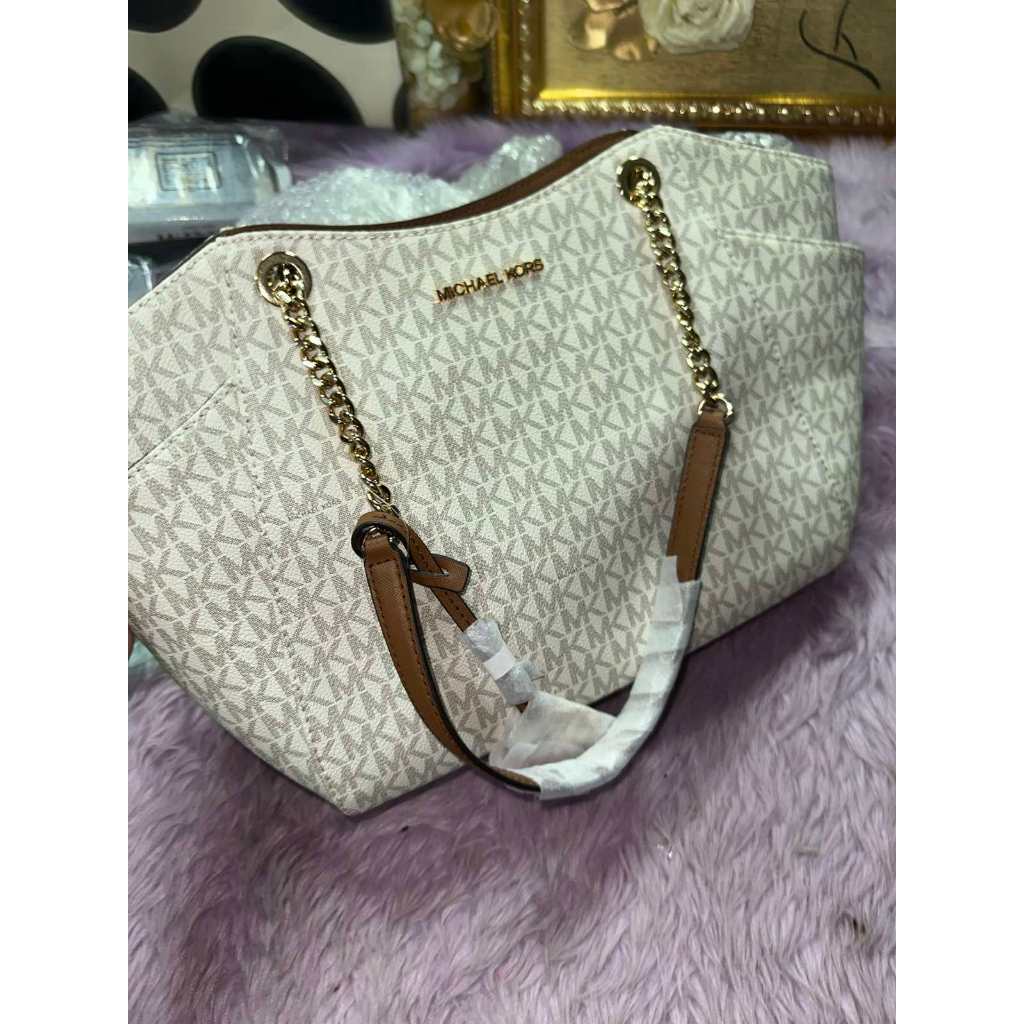 ORIG & IMPORTED MK Jet Set Large Vanilla White Tote Bag