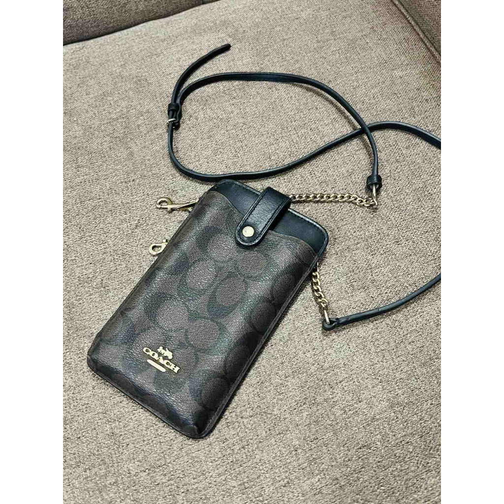 ORIG CCH  Phone Crossbody Brown Bag In Signature Canvas