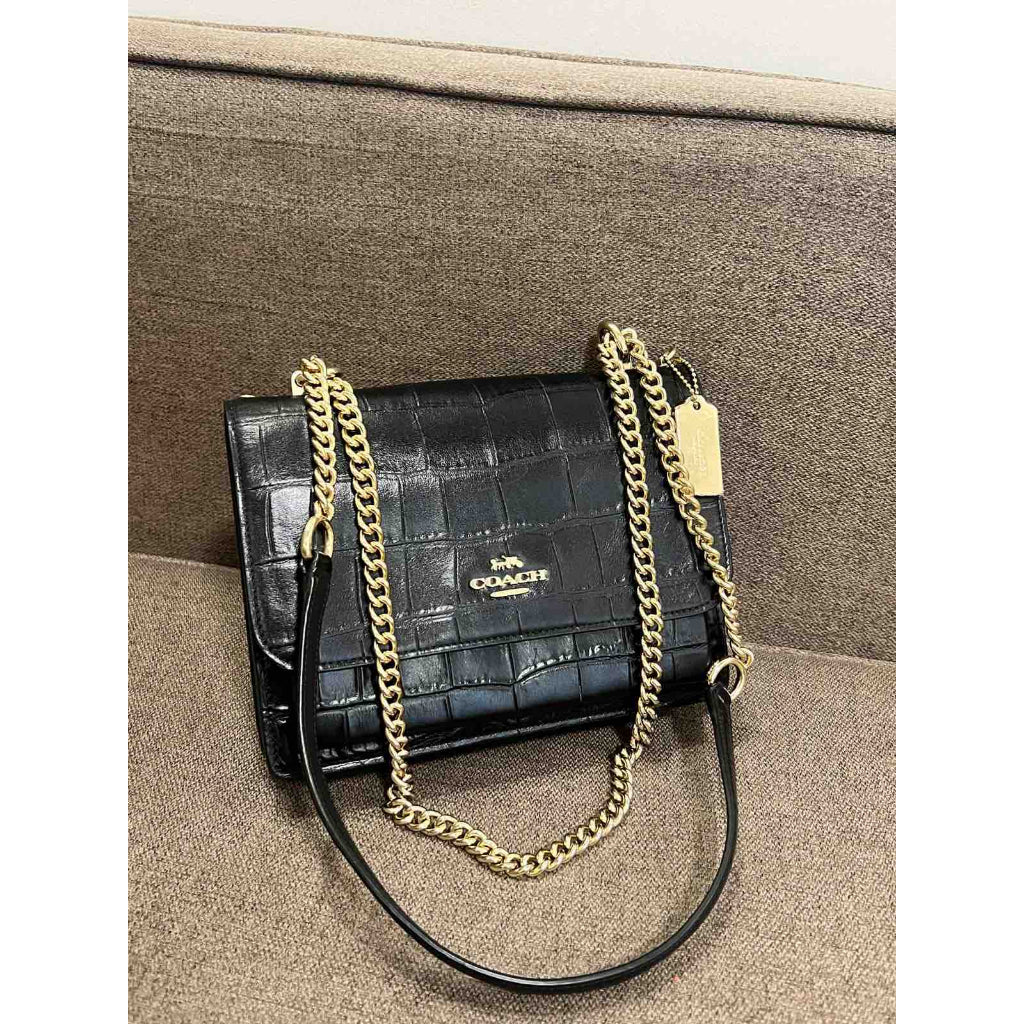 ORIG Preloved CCH Klare Crossbody Small Croc Black Bag