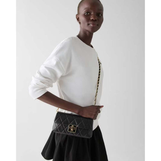 ORIG & IMPORTED KS Carey Quilted Mini Crossbody Black Shoulder Bag