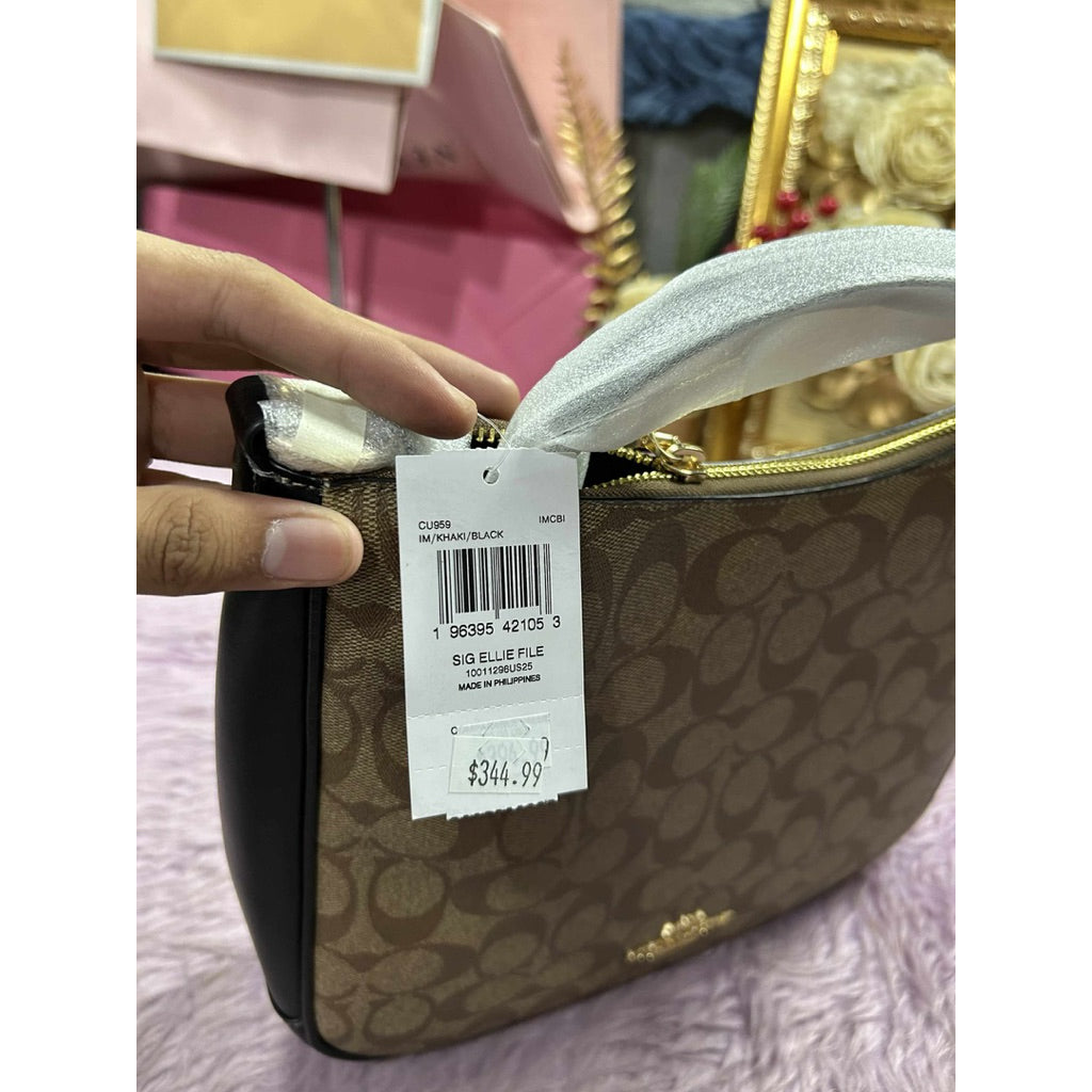 ORIG & IMPORTED CCH Ellie File Bag In Signature Canvas Khaki / Brown