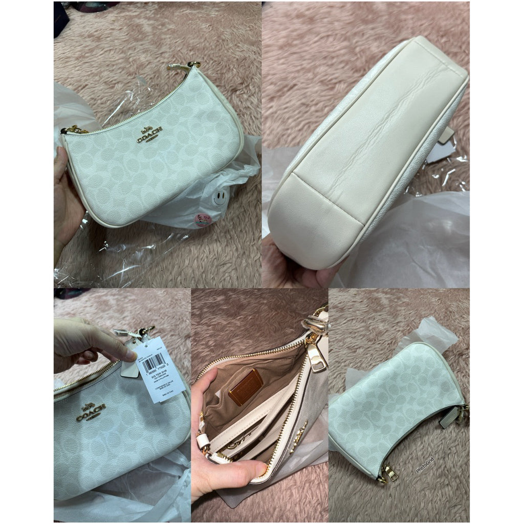 ORIG & IMPORTED CCH Teri Shoulder Bag In Signature Canvas Glacier White
