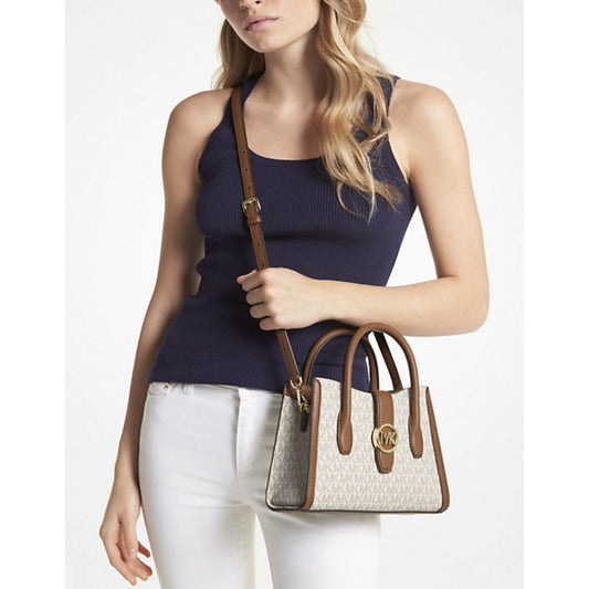 ORIG & IMPORTED MK Gabby Small Logo Satchel White Bag