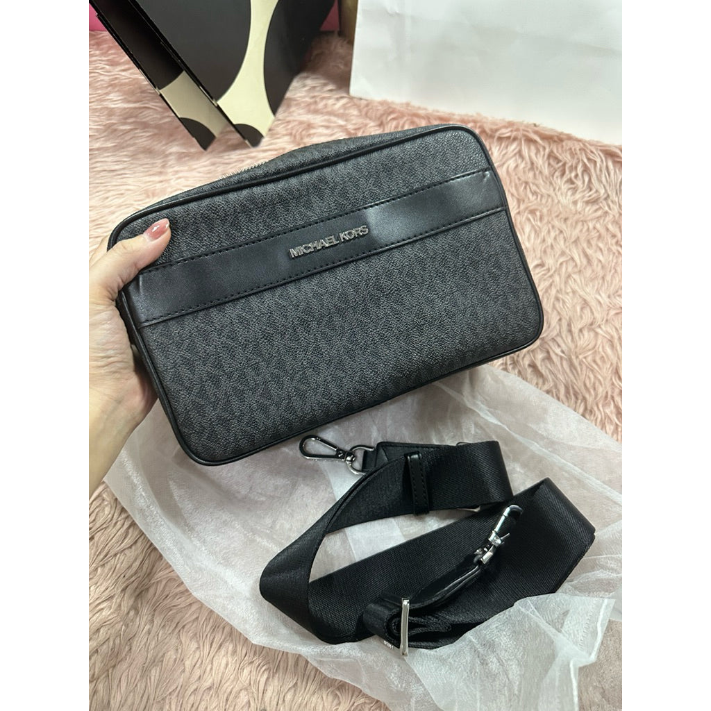 ORIG Preloved MK Kenly Large Logo Crossbody Black Camera Bag