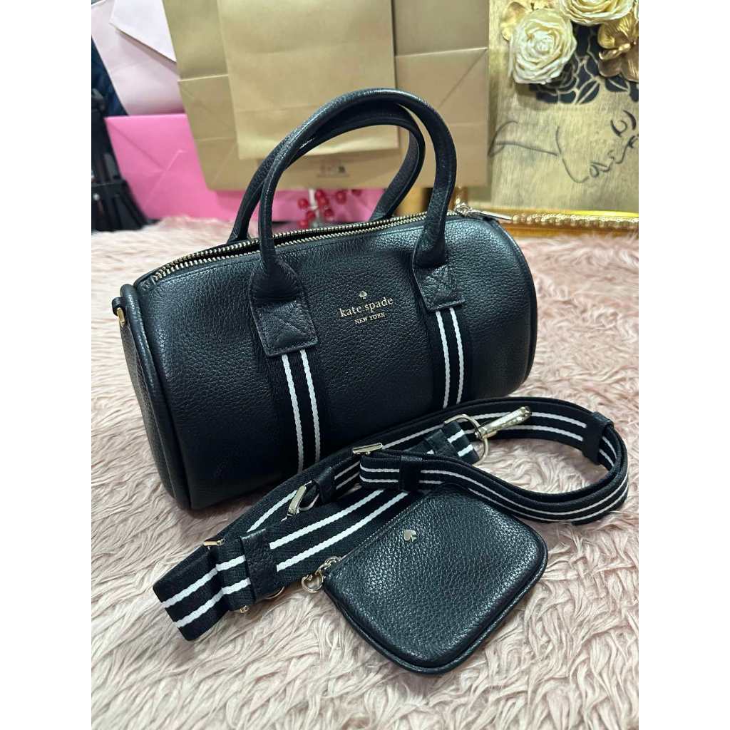 ORIG Preloved KS Rosie Small Duffle Crossbody Black Bag with Wallet