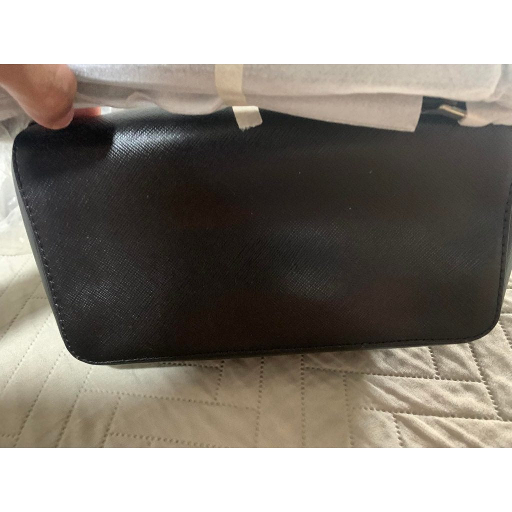 ORIG & IMPORTED KS Lizzie Medium Flap Backpack Black Bag