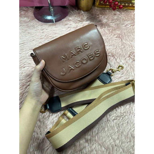 ORIG Preloved MJ Flash Saddle Flap Brown Bag
