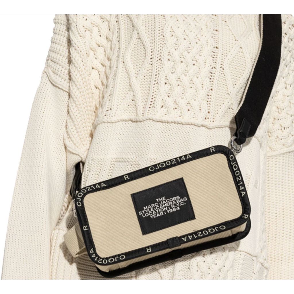 ORIG & IMPORTED MJ The Jacquard Camera Bag in Warm Sand Beige